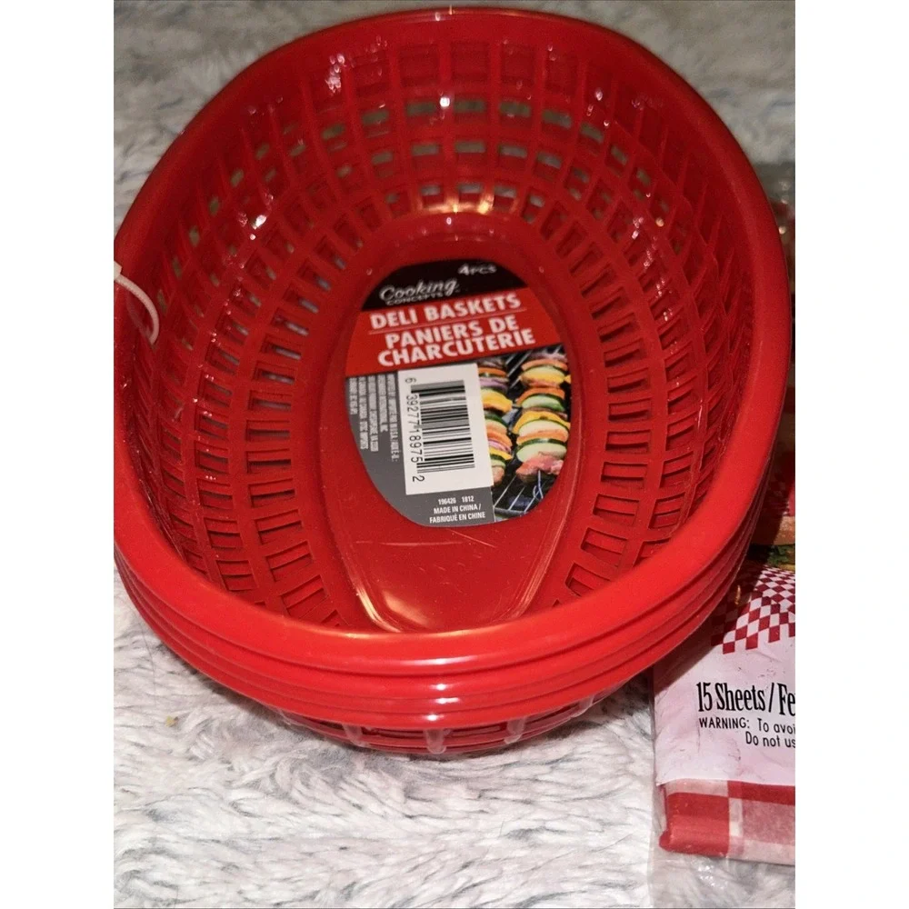 Cooking Concepts Deli Baskets Set of 4 & Basket Liners NEW‎ C31